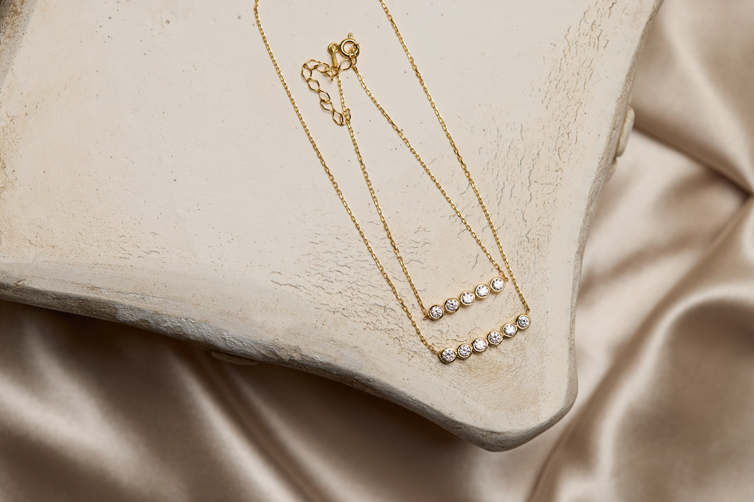 Personalized Birthstone Initial Necklace