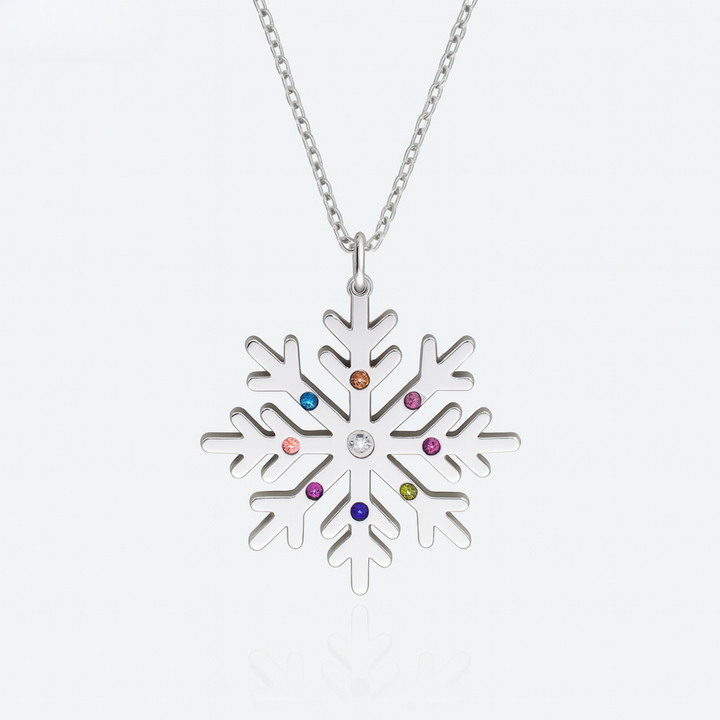 Snowflake Birthstone Necklace