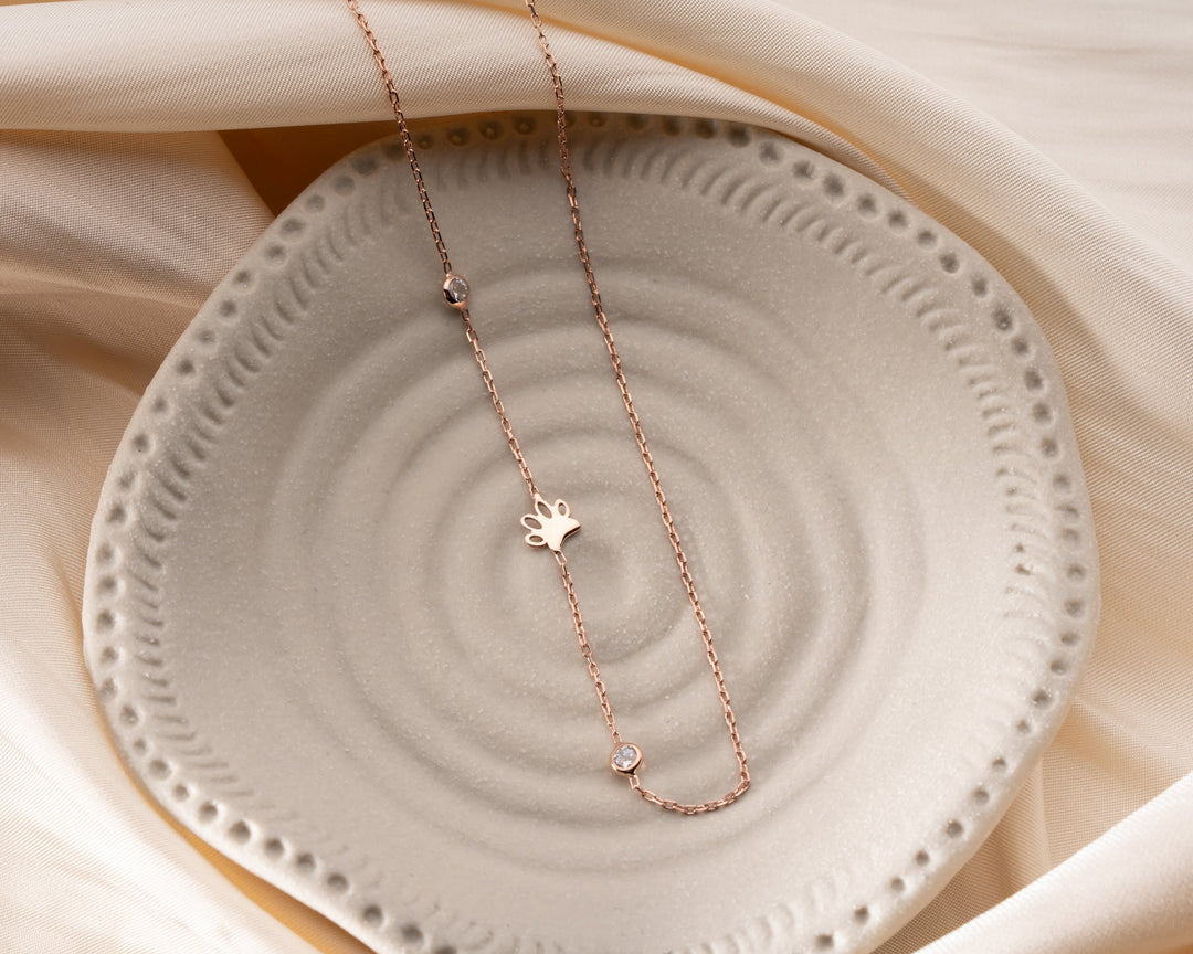 Sideways Birthstone Necklace