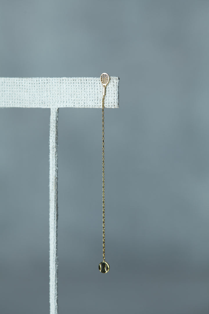 Tennis Racket & Ball Threader Earrings