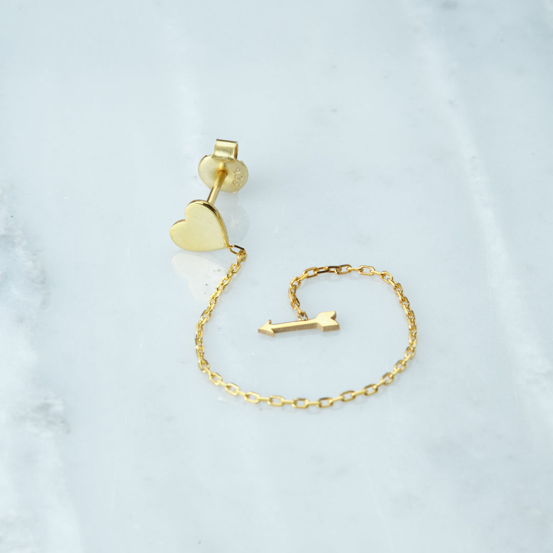 Heart Threader Earrings