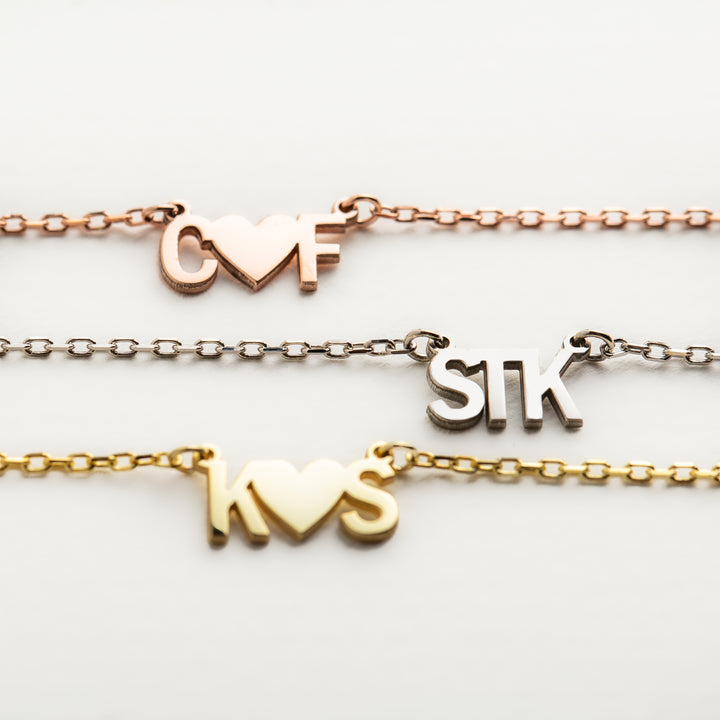Personalized  Attached Letter Necklace