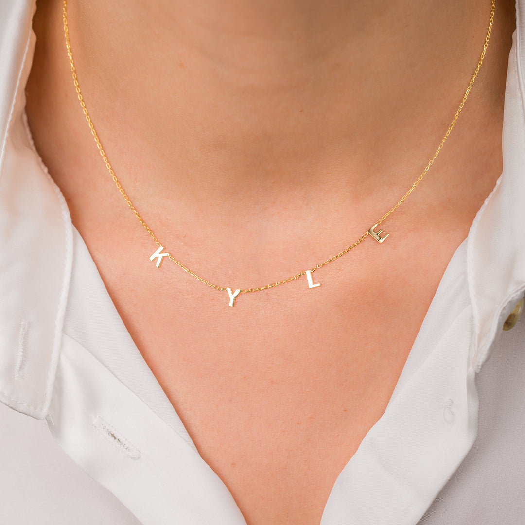 14K Solid Gold Initial & Symbol Necklace