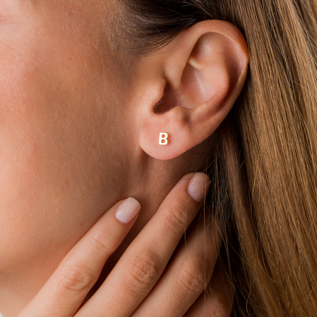 Initial Earrings Set - Gold Plated