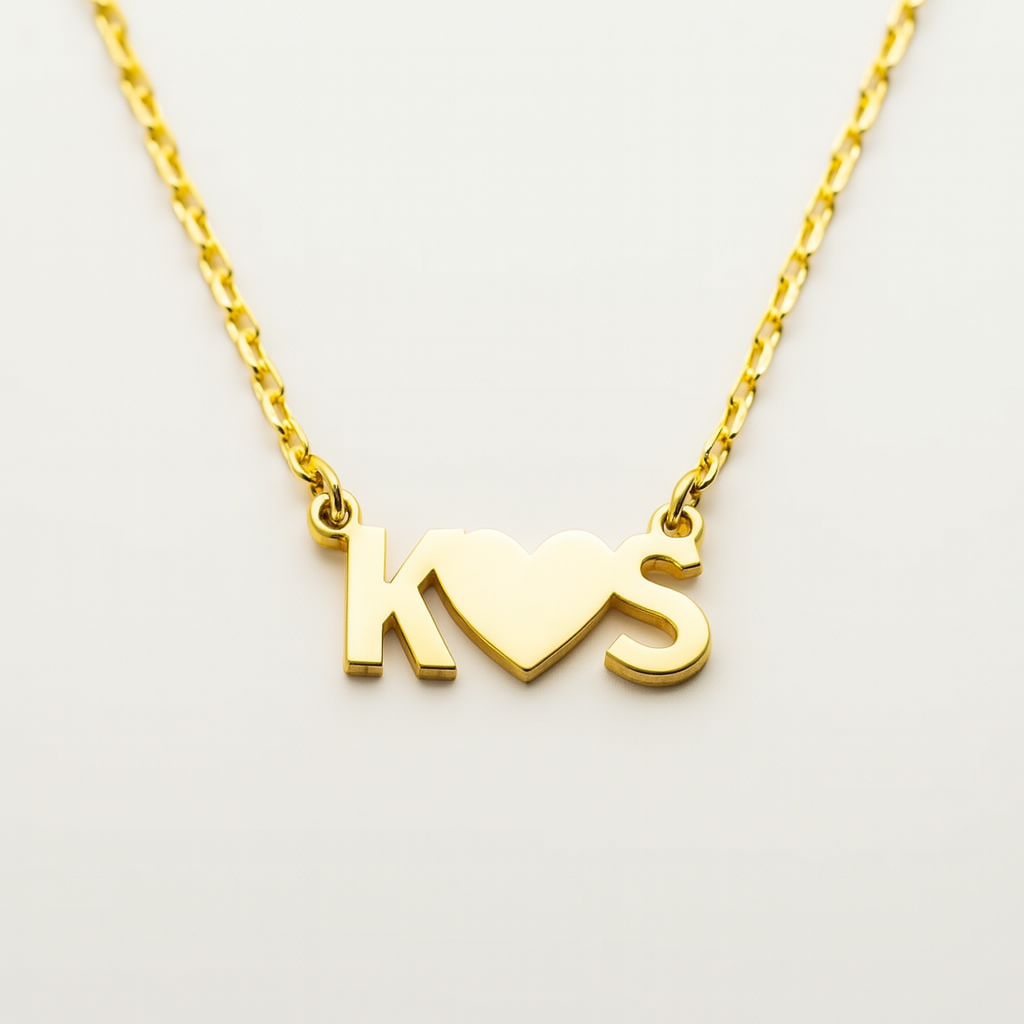 Personalized  Attached Letter Necklace