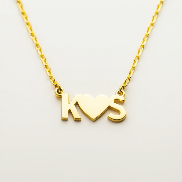 Personalized  Attached Letter Necklace