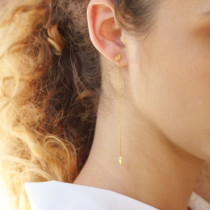 Bunny & Carrot Threader Earrings