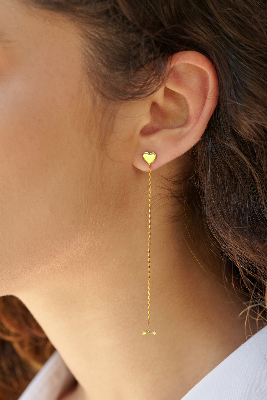 Heart Threader Earrings