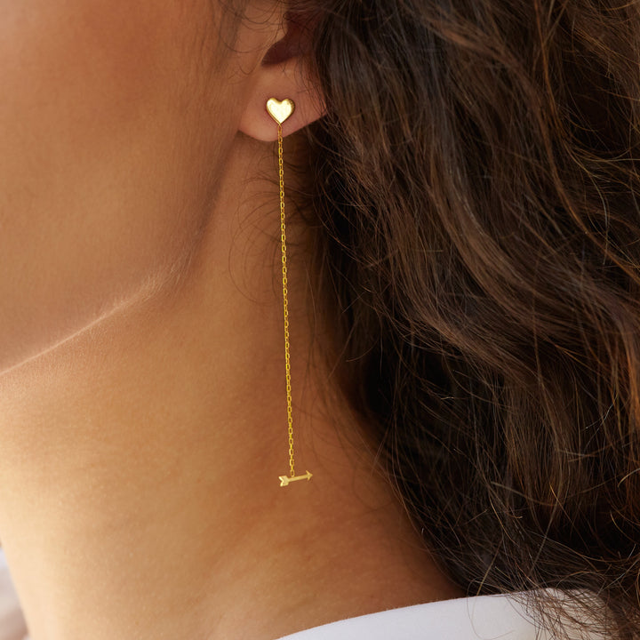 Heart Threader Earrings